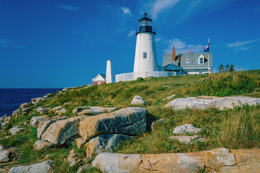 Pemaquid Point Lighthouse on the Maine coast